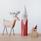 Hello Honey® 14.75" Hand-Carved Mango Wood Reindeer with Metal Legs & Antlers